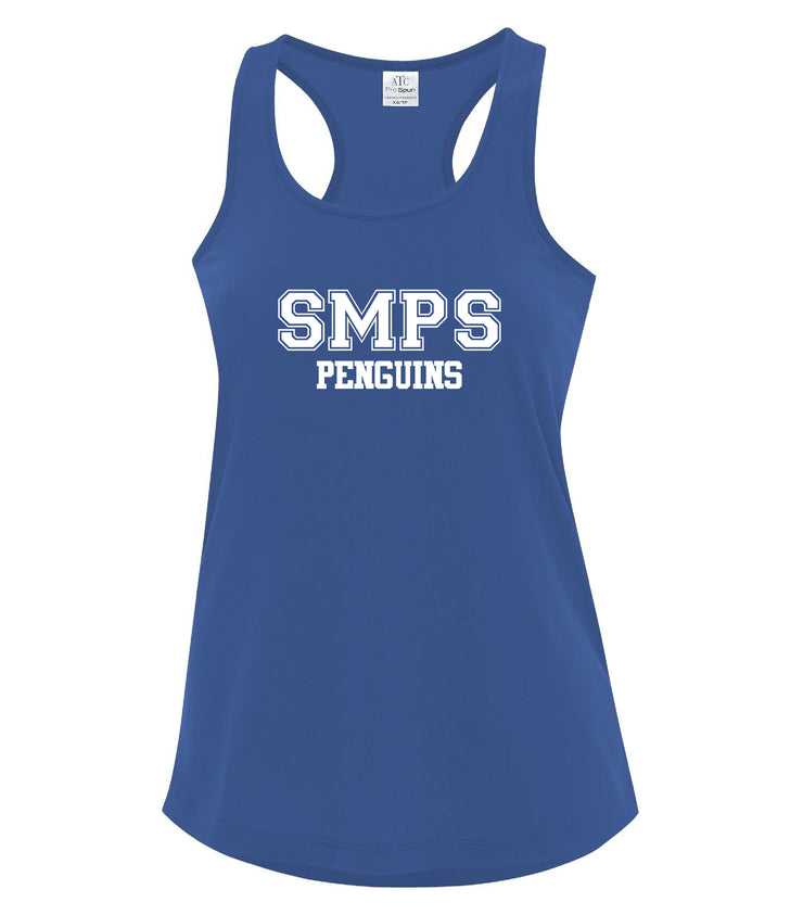 SOUTH MARCH STAFFWEAR - SMPS PRINT - ATC PRO SPUN RACERBACK TANK - LADIES