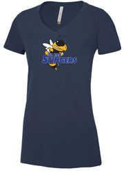 ST. RITA STAFFWEAR - ATC RINGSPUN V NECK - LADIES
