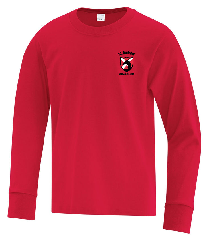 ST. ANDREW SPIRITWEAR - CREST -YOUTH - COTTON LONGSLEEVE