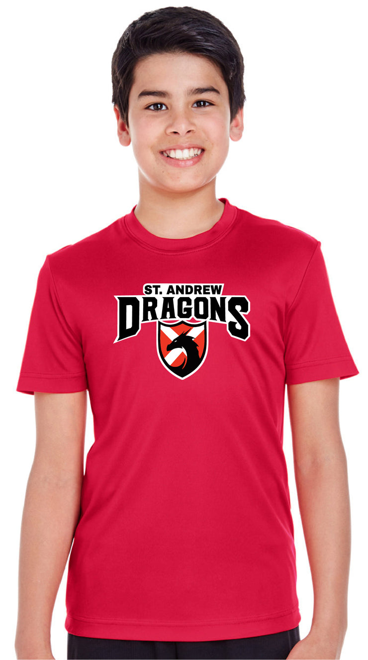 ST. ANDREW SPIRITWEAR - DRAGONS - TEAM 365 PERFORMANCE TEE