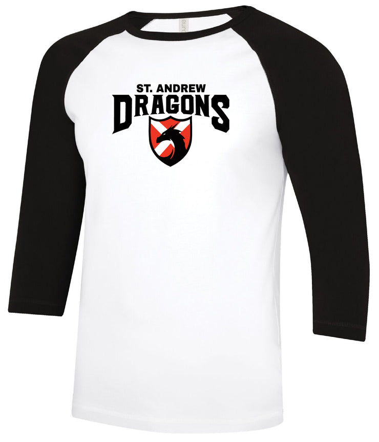 ST. ANDREW SPIRITWEAR - DRAGONS - ADULT - ATC RINGSPUN BASEBALL TEE