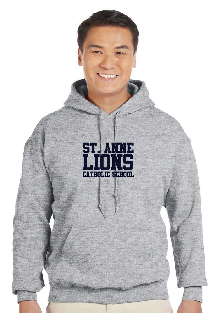 ST. ANNE SPIRITWEAR -  GILDAN COTTON HOODIE- TEXT LOGO