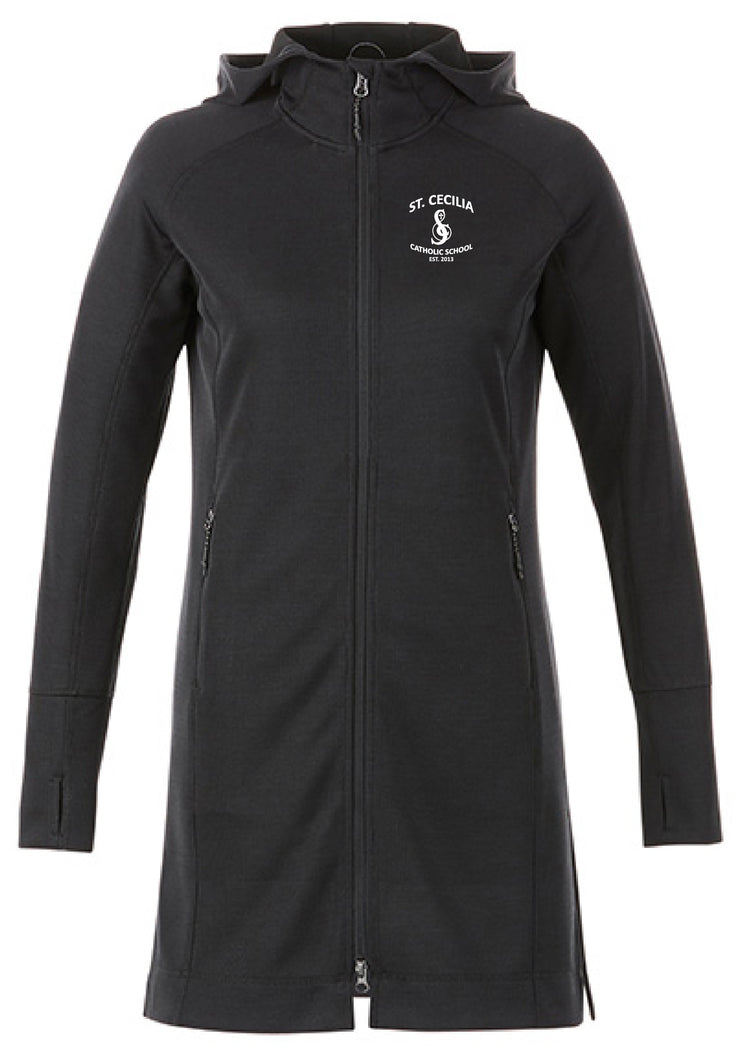 ST. CECILIA STAFFWEAR- LADIES ODELL KNIT ZIP HOODY