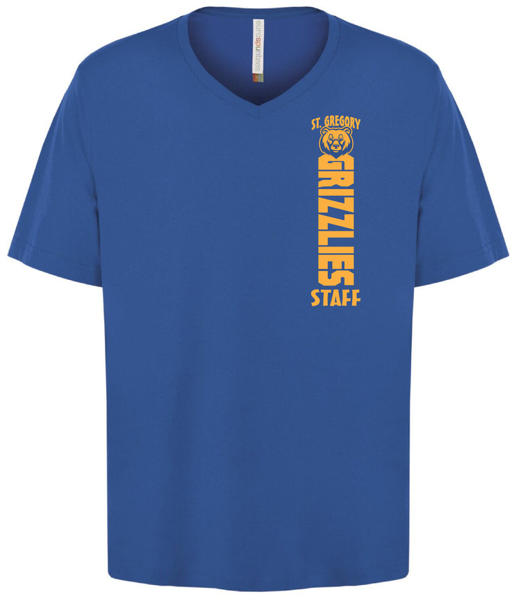 ST. GREGORY STAFFWEAR - ATC EUROSPUN V NECK TEE - ADULT