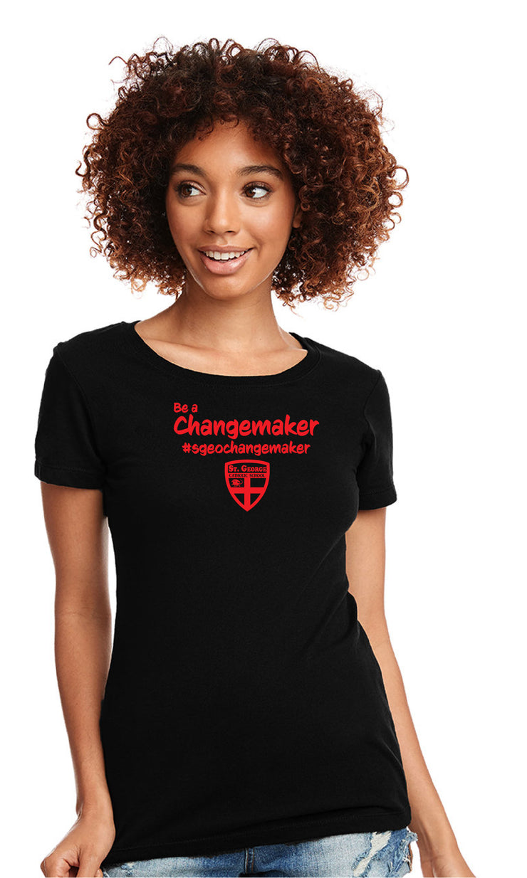 ST. GEORGE STAFFWEAR - NEXT LEVEL RINGSPUN TEE - LADIES
