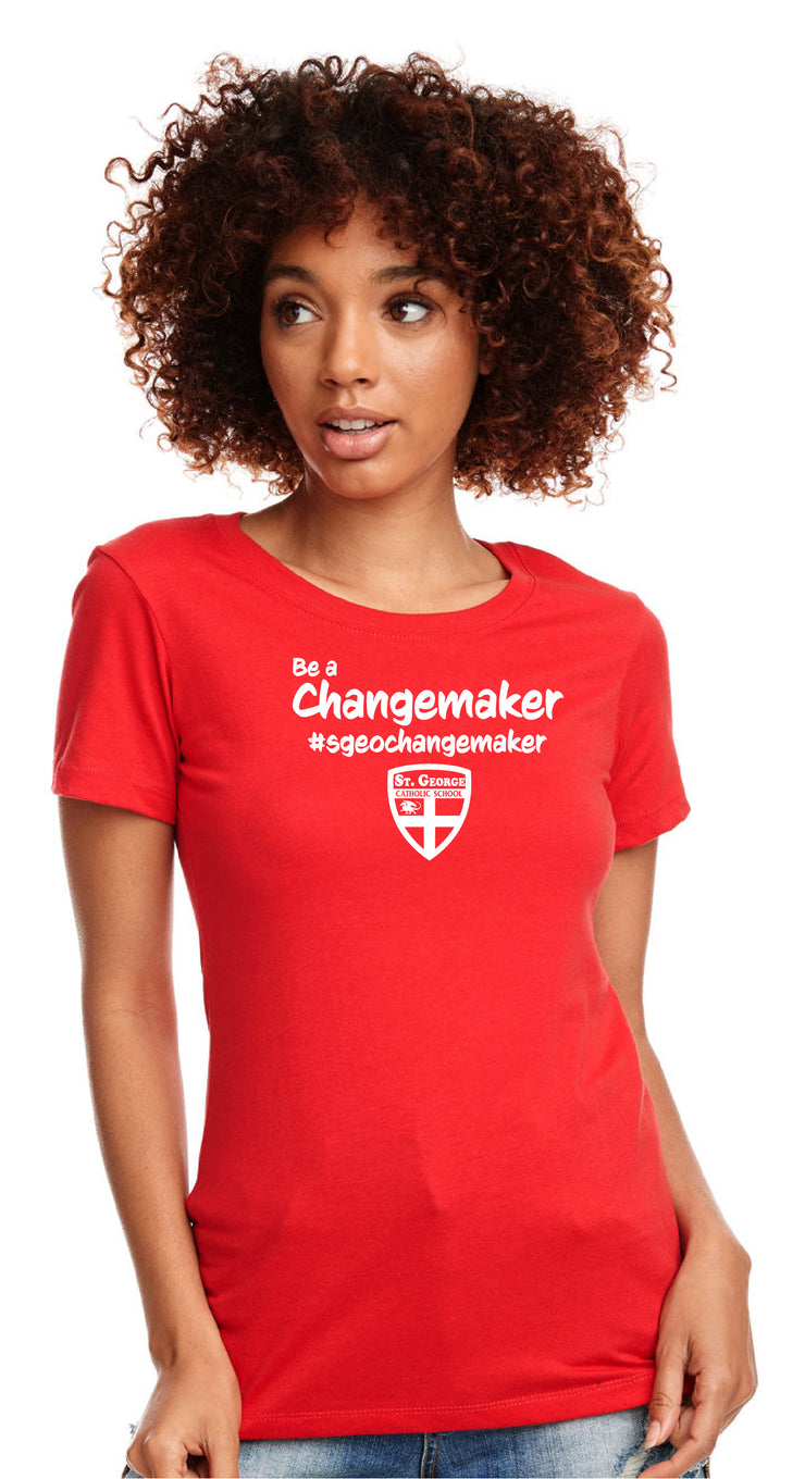 ST. GEORGE STAFFWEAR - NEXT LEVEL RINGSPUN TEE - LADIES