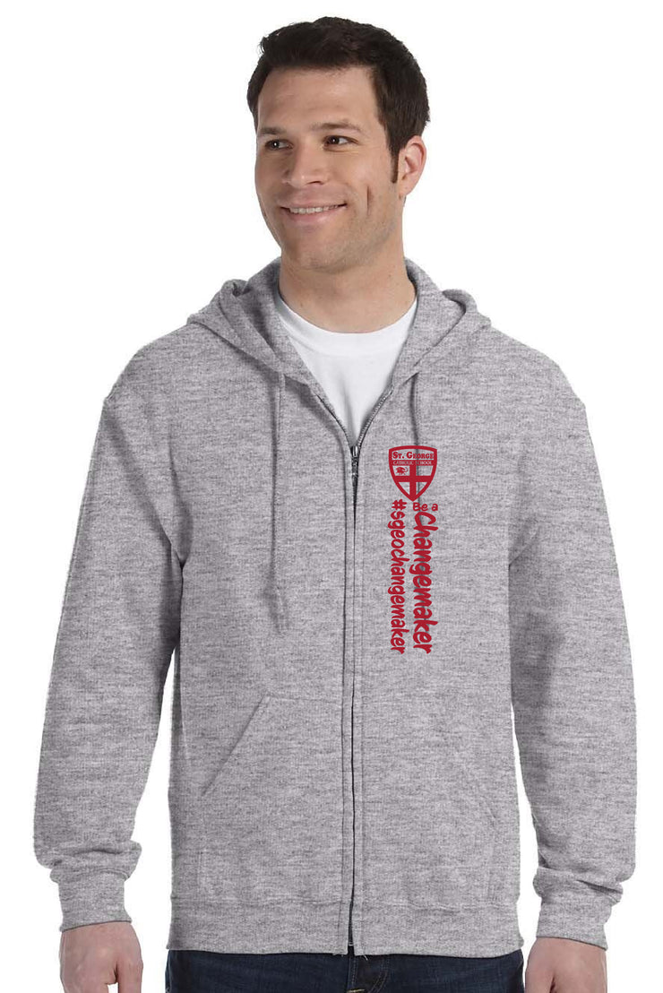 ST. GEORGE SPIRITWEAR- ADULT GILDAN COTTON ZIP HOODIE