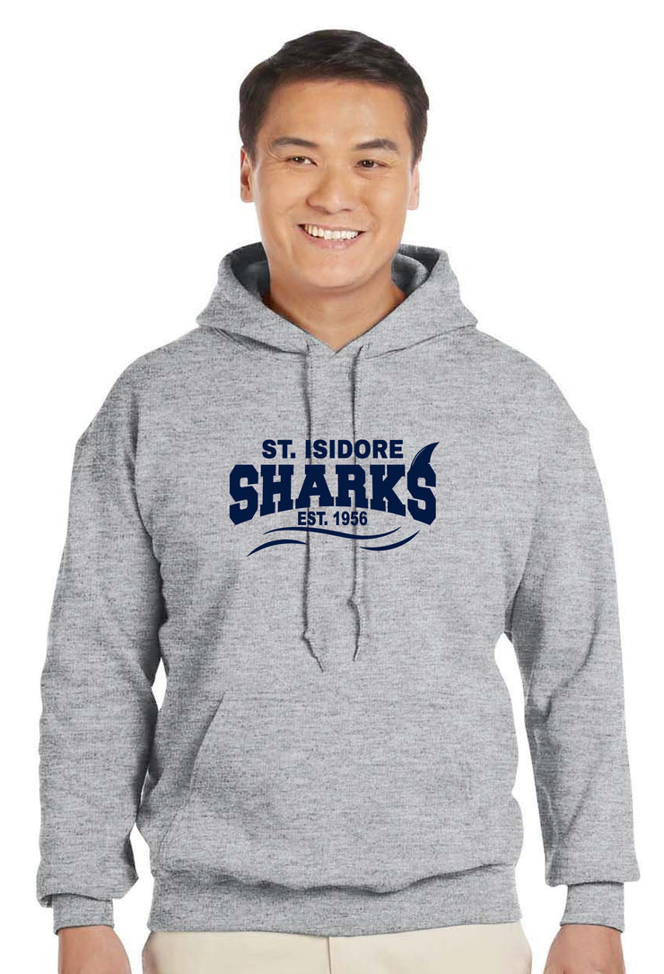 ST. ISIDORE STAFFWEAR- ADULT- GILDAN COTTON HOODIE