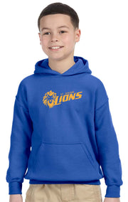 ST. JEROME SPIRITWEAR - LIONS PRINT - GILDAN COTTON HOODIE - YOUTH