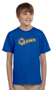 ST. JEROME SPIRITWEAR - LIONS PRINT - GILDAN COTTON TEE - YOUTH