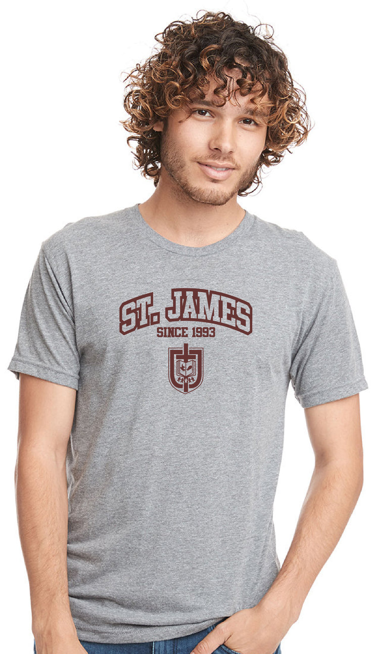 ST. JAMES STAFFWEAR- NEXT LEVEL UNISEX RINGSPUN TEE