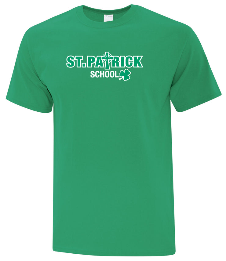 ST. PATRICK SPIRITWEAR - SCHOOL LOGO - ATC COTTON TEE - ADULT