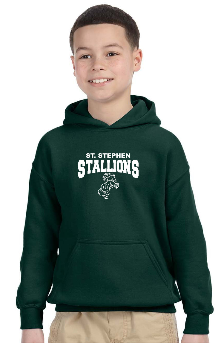 ST.STEPHEN SPIRITWEAR- YOUTH- GILDAN COTTON HOODIE