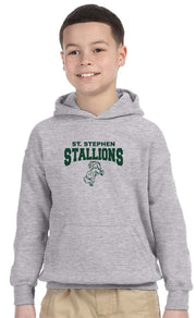 ST.STEPHEN SPIRITWEAR- YOUTH- GILDAN COTTON HOODIE