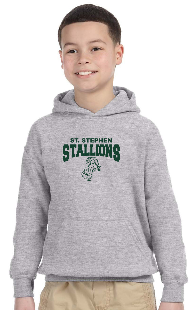 ST.STEPHEN SPIRITWEAR- YOUTH- GILDAN COTTON HOODIE