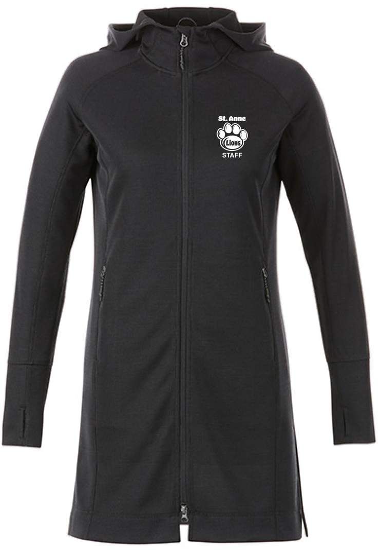 ST. ANNE STAFFWEAR - PAW EMB - ODELL KNIT ZIP HOODY - LADIES