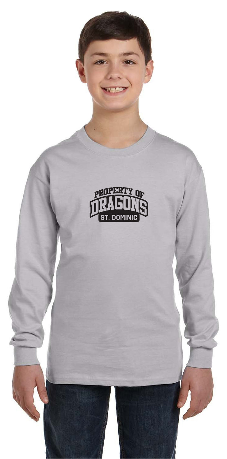 ST. DOMINIC SPIRITWEAR- YOUTH- GILDAN COTTON LONGSLEEVE