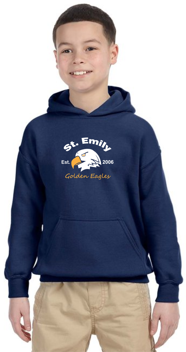 ST EMILY SPIRITWEAR- YOUTH GILDAN COTTON HOODIE