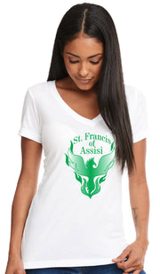 ST. FRANCIS OF ASSISI STAFFWEAR - NEXT LEVEL RINSPUN V-NECK TEE