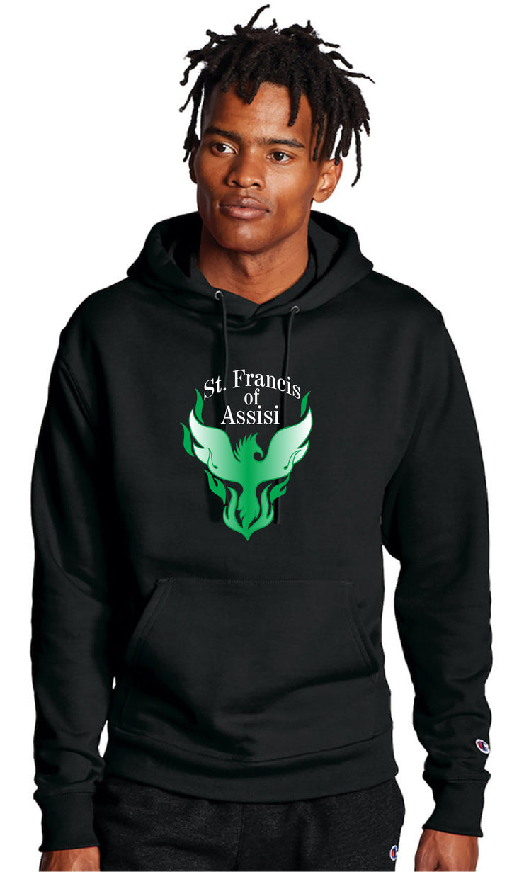 ST. FRANCIS OF ASSISI STAFFWEAR - CHAMPION COTTON HOODIE - ADULT