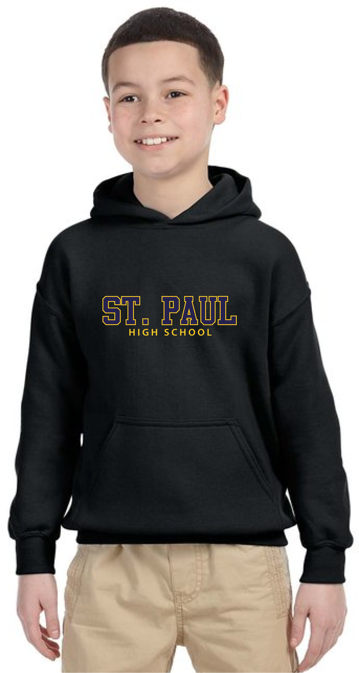 ST. PAUL SPIRITWEAR- YOUTH GILDAN COTTON HOODIE TWILL