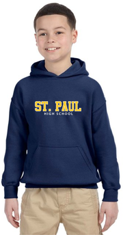 ST. PAUL SPIRITWEAR- YOUTH GILDAN COTTON HOODIE TWILL