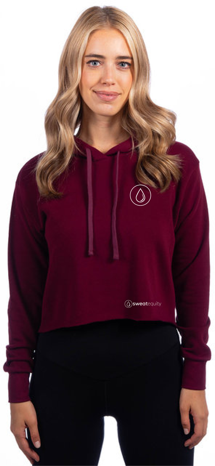 SWEATEQUITY - NEXT LEVEL CROPPED PULLOVER HOODIE