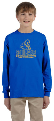 SMY SPIRITWEAR - YOUTH - GILDAN COTTON LONGSLEEVE - SQUIRRELS