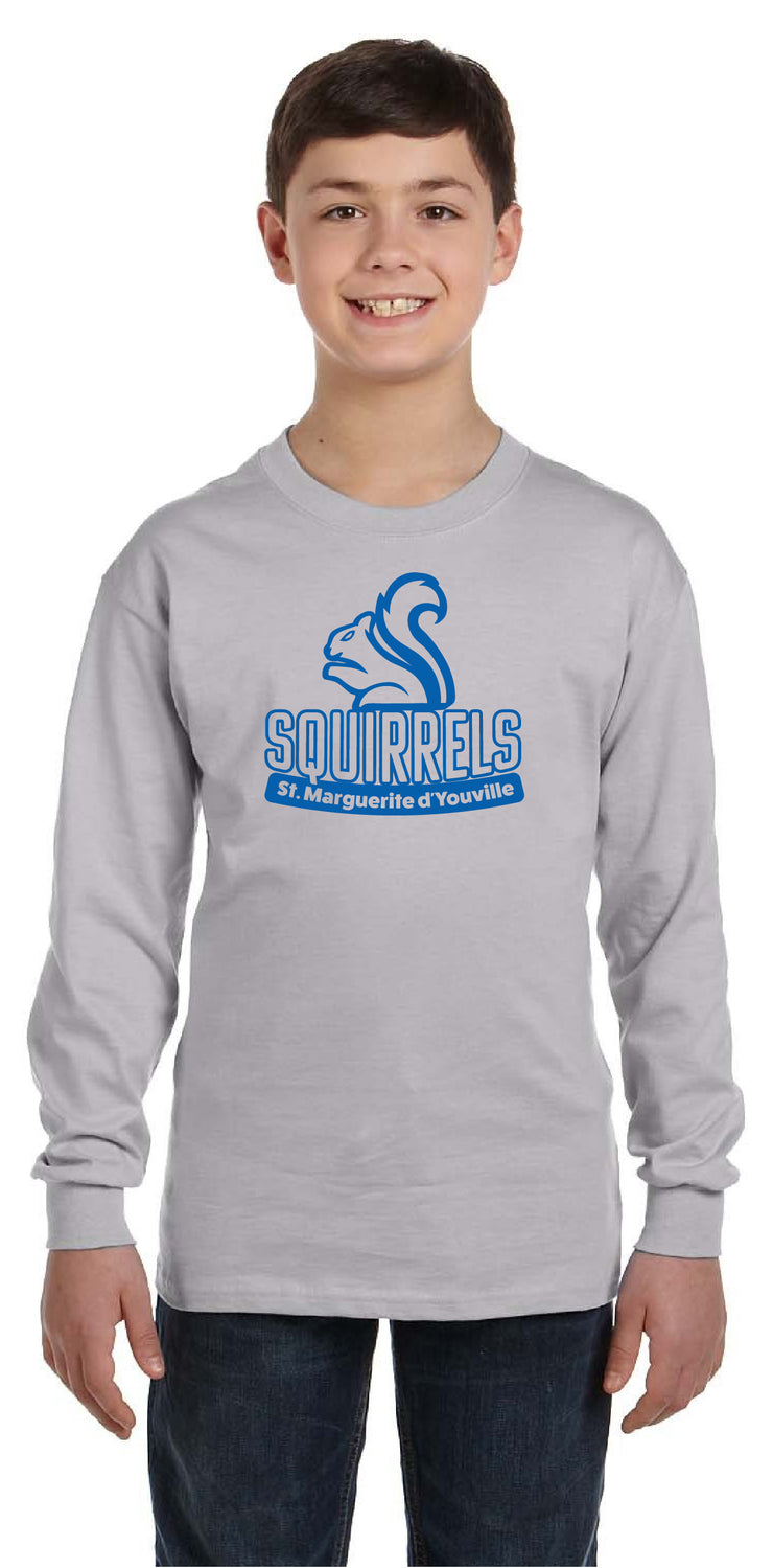 SMY SPIRITWEAR - YOUTH - GILDAN COTTON LONGSLEEVE - SQUIRRELS