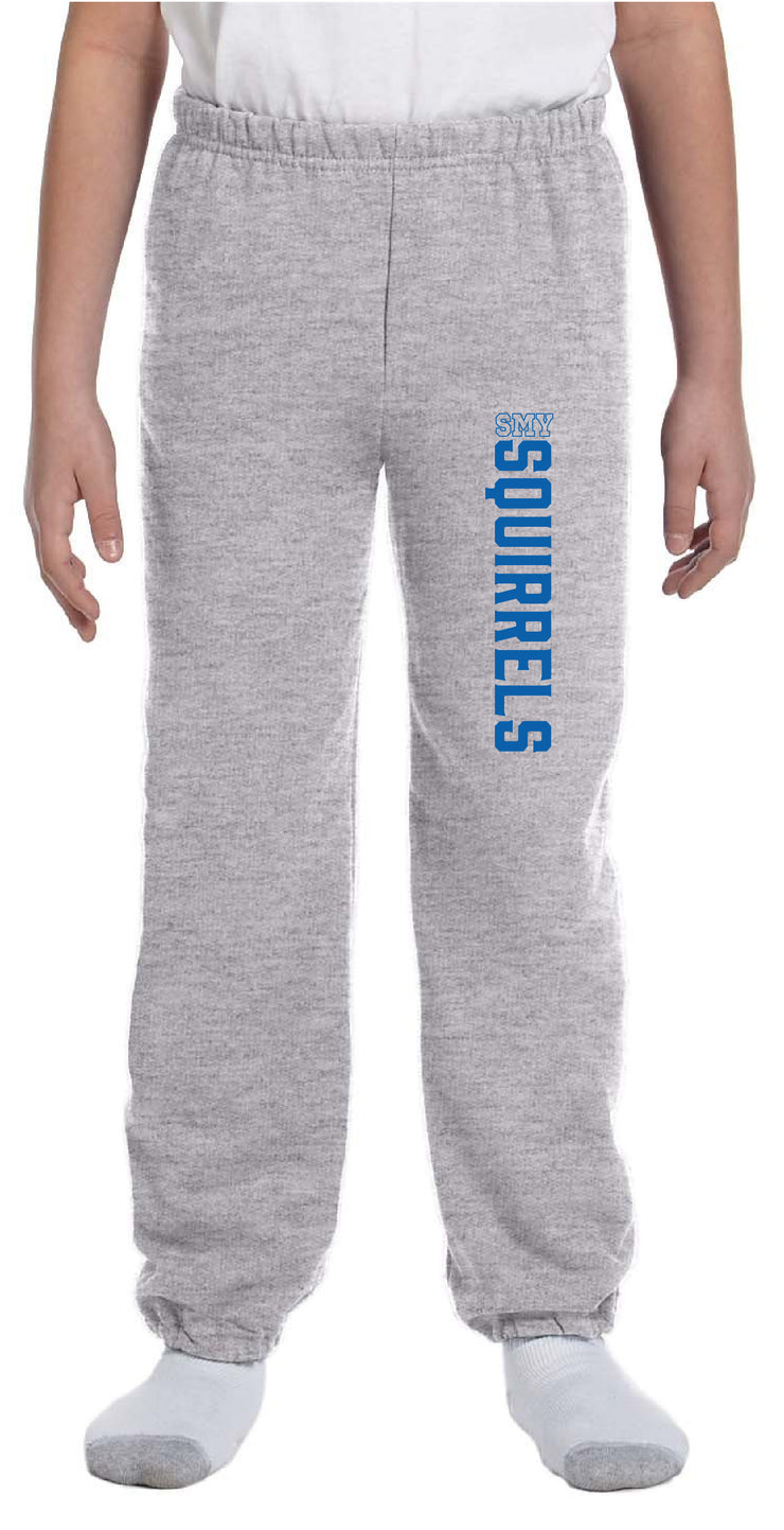 SMY SPIRITWEAR - YOUTH -GILDAN SWEATPANTS - VERTICAL SQUIRRELS