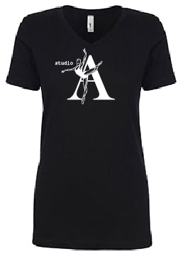 STUDIO A- NEXT LEVEL LADIES V-NECK RINGSPUN TEE