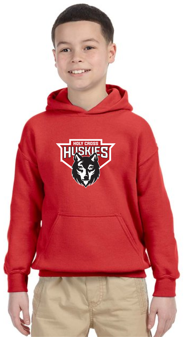 HOLY CROSS SPIRIT - HUSKIES - GILDAN COTTON HOODIE