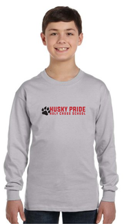 HOLY CROSS SPIRIT - HUSKY PRIDE - GILDAN COTTON LONGSLEEVE