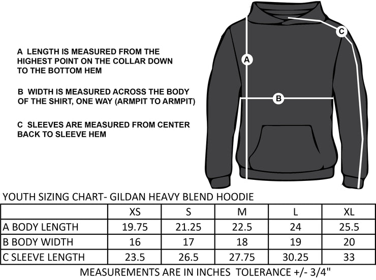 CASTLEFRANK SPIRITWEAR - CASTLEFRANK LOGO -  YOUTH GILDAN COTTON HOODIE - YOUTH