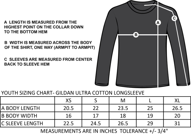 ST. MARTIN DE PORRES SPIRITWEAR - CIRCLE LOGO - GILDAN COTTON LONGSLEEVE - YOUTH