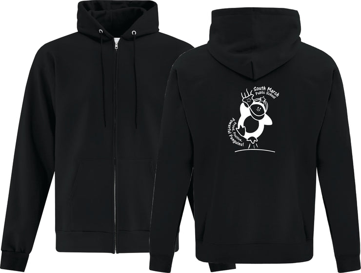 SOUTH MARCH SPIRITWEAR- ADULT- ATC COTTON ZIPPED HOODIE- SCHOOL LOGO